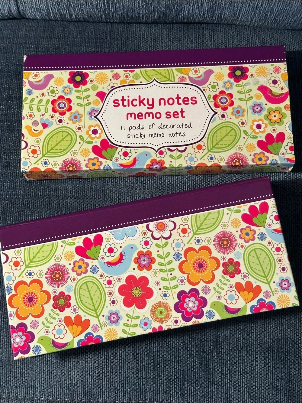 Floral & Owl themed sticky notes and tabs set